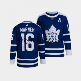 Herren Toronto Maple Leafs Eishockey Trikot Mitch Marner 16 Adidas 2022 Reverse Retro Blau Authentic